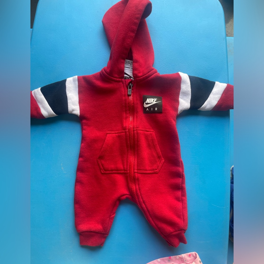 Nike Air Baby Boy Hooded Fleece Romper
